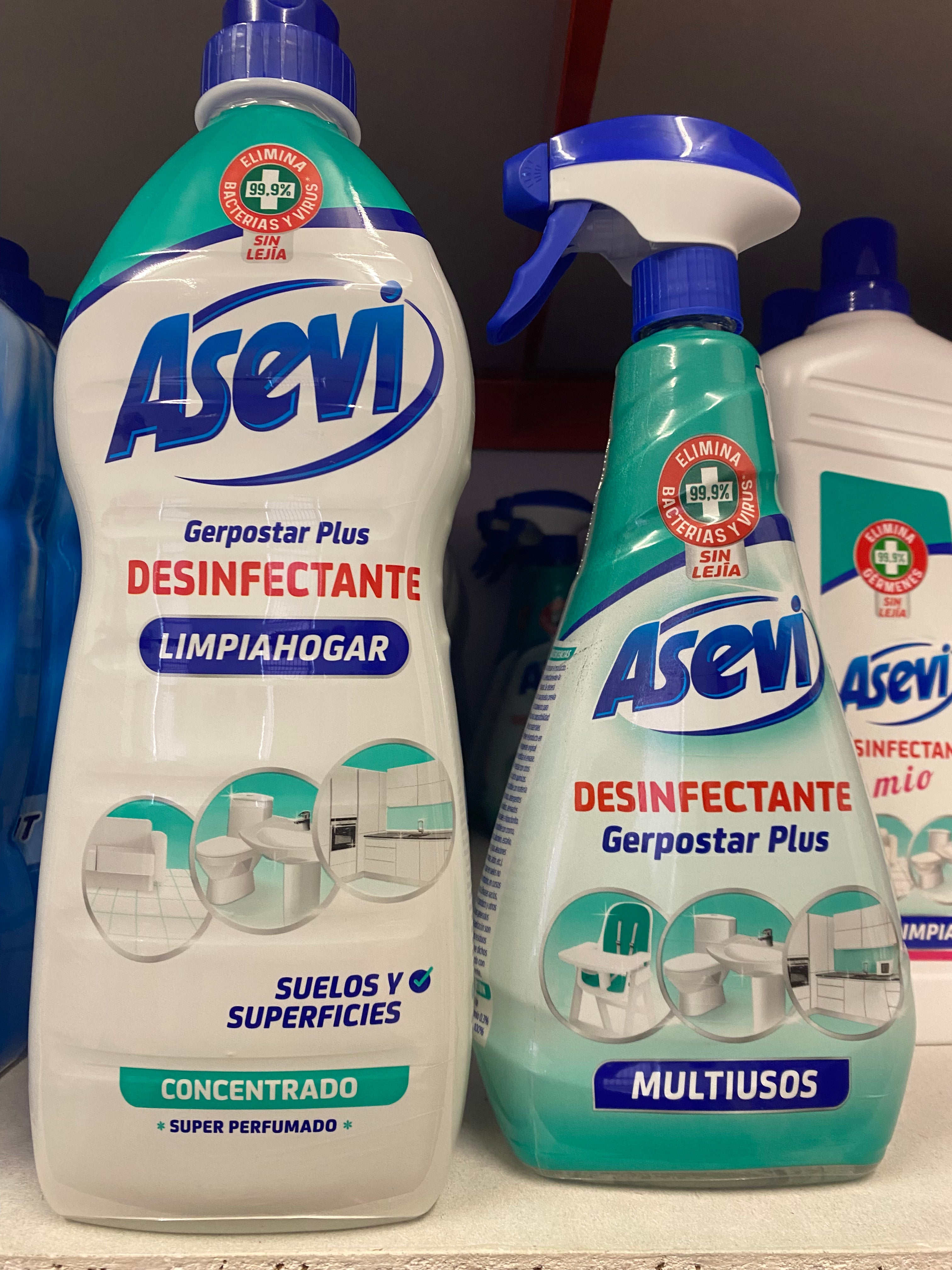 Desinfectante multiusos ASEVI Gerpostar Plus 1280ml - Ferretería On Line